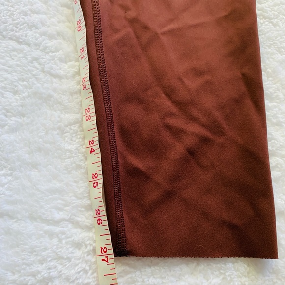 Aerie Maroon Raw Hem Athletic Leggings | Large - Picture 4 of 7
